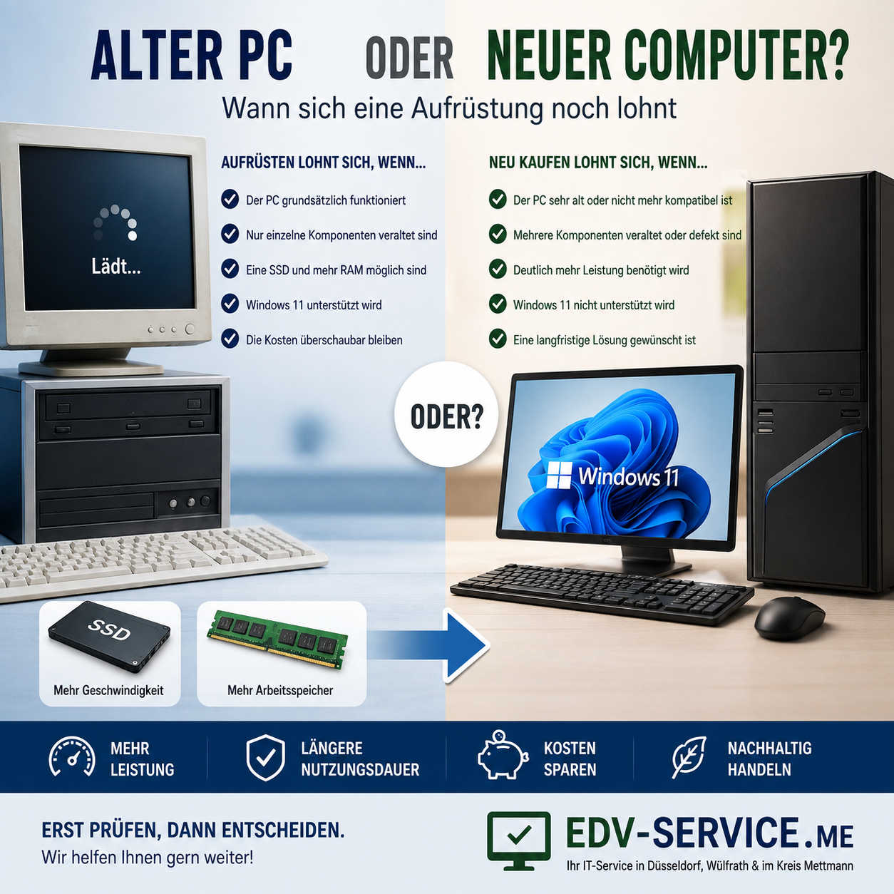 Alter PC oder neuer Computer? Wann sich eine Aufrüstung noch lohnt